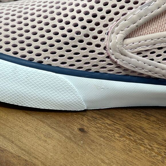 Sperry Sneakers Womens 8 Pink Pier Side Perforated Leather Slip On Boat Shoes - Picture 8 of 16